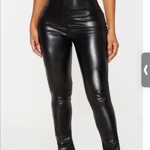 Leather Side Split pants